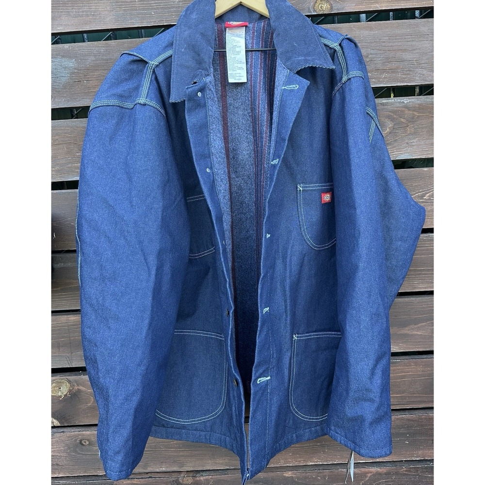 Vintage Dickies Denim Blanket Lined Chore Coat Jacket Mens New W/ Tags 3XL